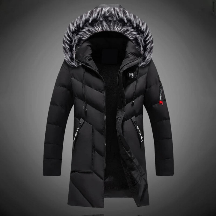 Herrenparka | Wintermantel Herren | Abnehmbare Kapuze & hoher Kragen gegen Wind