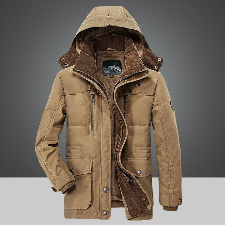 Herrenparka | Winterparka Herren | Abnehmbare Kapuze & Warmes Innenfutter