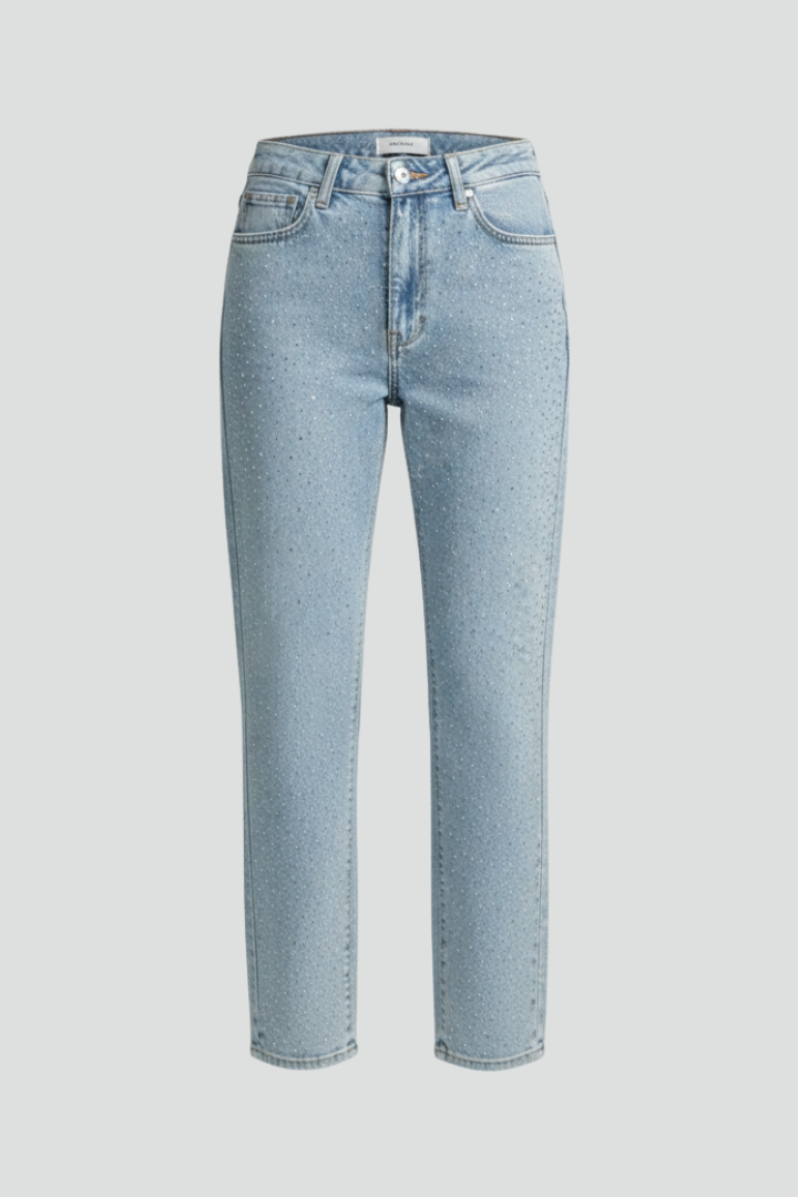 Daniela | Damen High-Waist Shimmer Straight-Leg Jeans