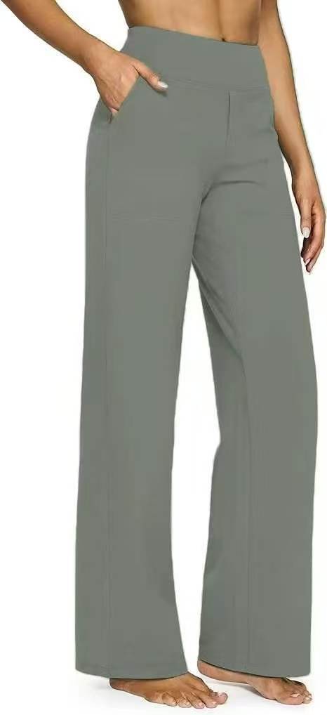 Hose Damen | High Waist Weithose mit Taschen