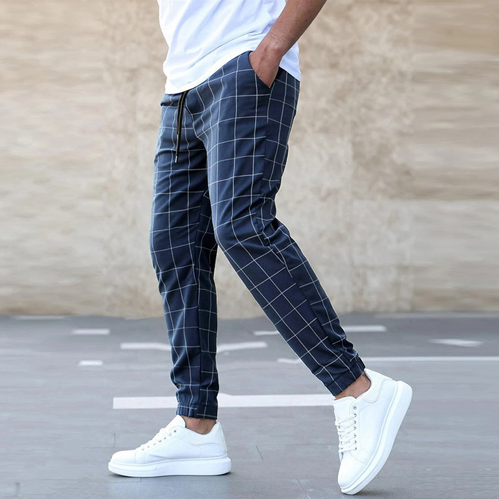 Hose im Anzug Stil Herren | Karomuster & praktische Taschen