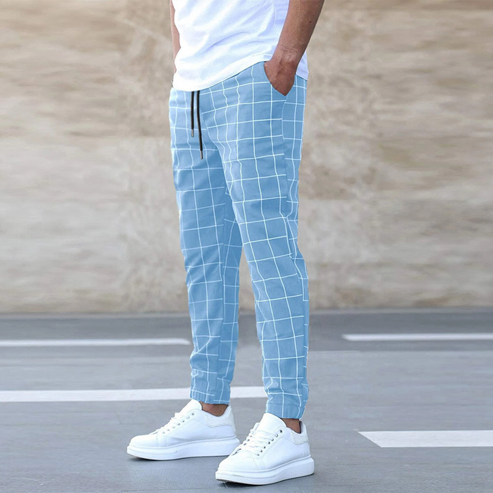 Hose im Anzug Stil Herren | Karomuster & praktische Taschen