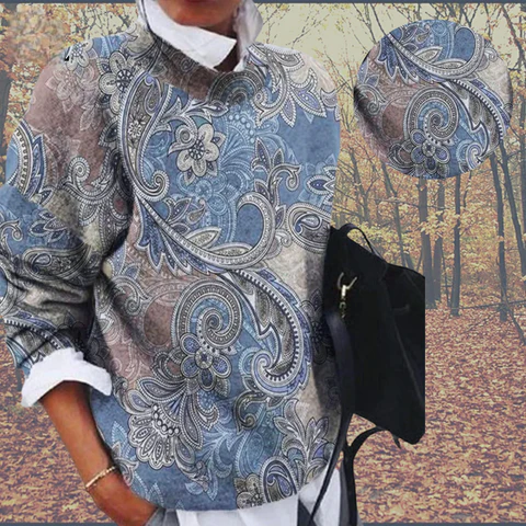Sweatshirt | Rundhalsausschnitt Lockerem Schnitt