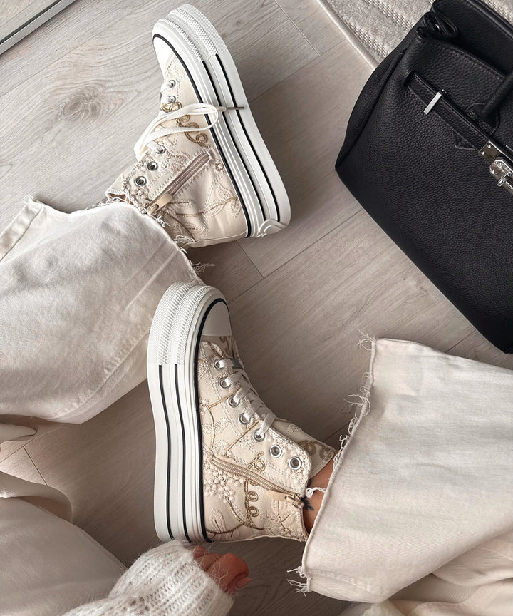 Plateau Sneaker Adi Beige