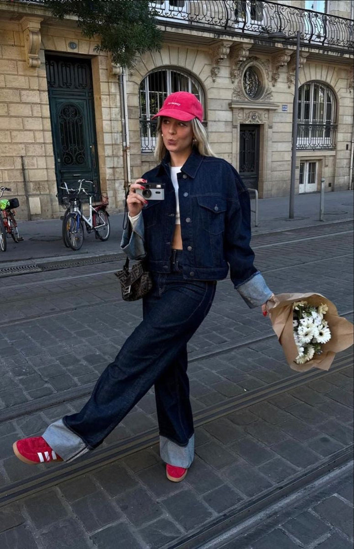 Petra | Damen Frühlings-Set mit Cropped-Jacke und Hose