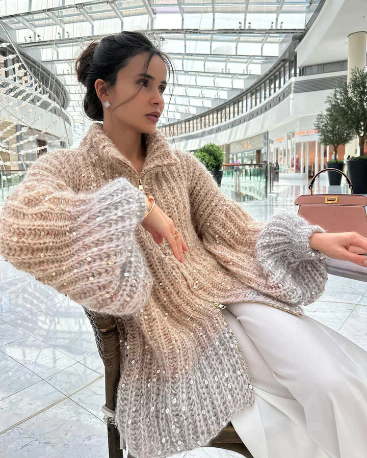 Ilira - Elegante Strickjacke mit Pailletten