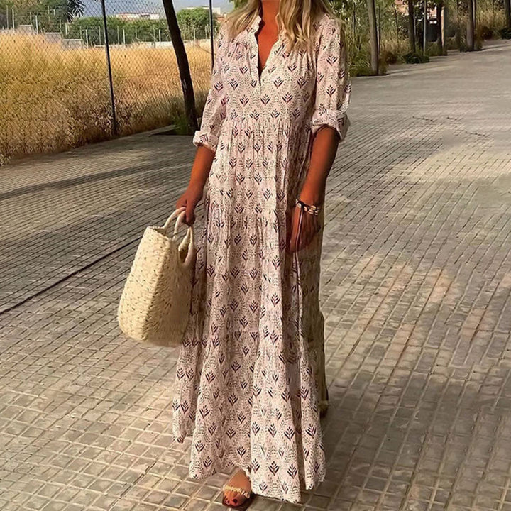Mia | Elegantes Boho-Maxikleid mit fließender Silhouette