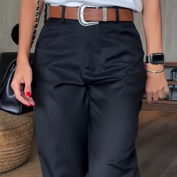 Anna | Elegante High-Waist Damenhose mit geradem Schnitt