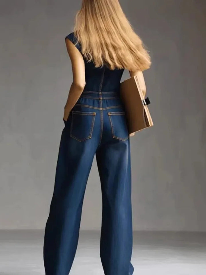 Leni | Bequemer & Stilvoller Damen Jeans-Jumpsuit