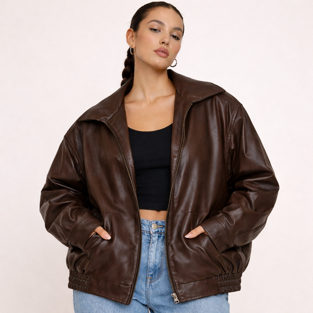 Mila | Elegante Lederjacke für jeden Anlass