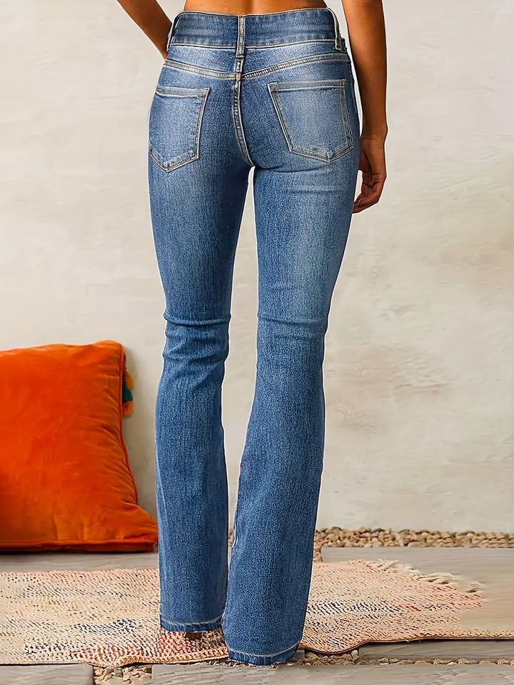 Jeans Damen Schlagjeans | High Waist & Beinverlängernder Fit
