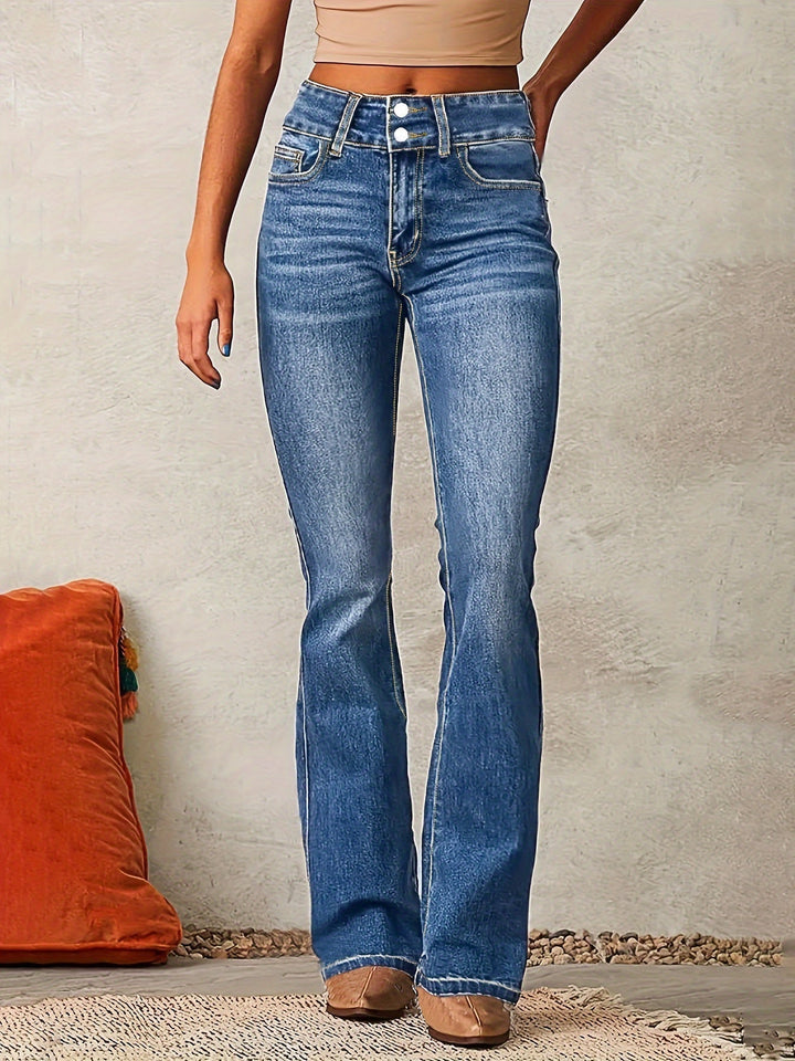 Jeans Damen Schlagjeans | High Waist & Beinverlängernder Fit