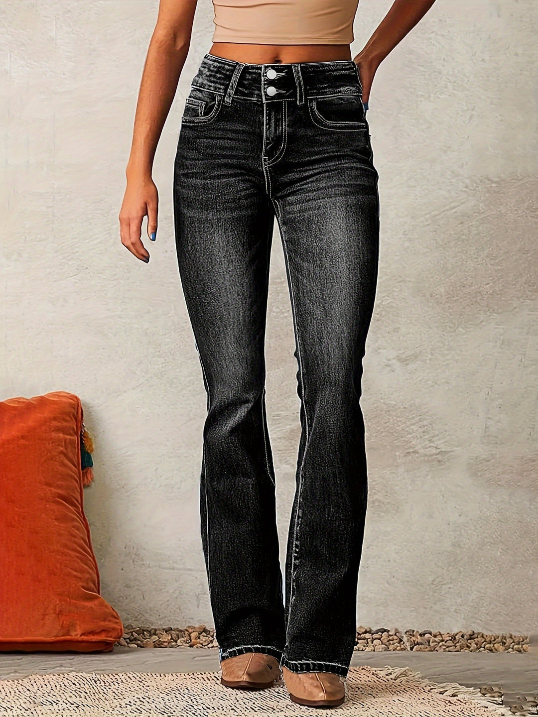 Jeans Damen hohe Taille
