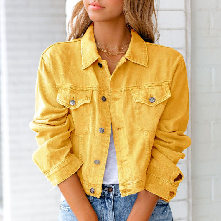 Jeansjacke Damen | Knopfleiste & Figurbetonter Schnitt