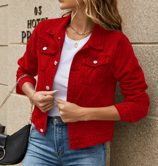 Jeansjacke Damen | Knopfleiste & Figurbetonter Schnitt
