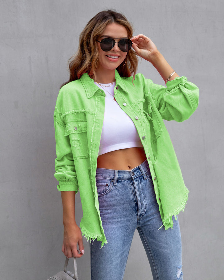 Jeansjacke Damen | Oversized Passform & Trendiger Used-Look