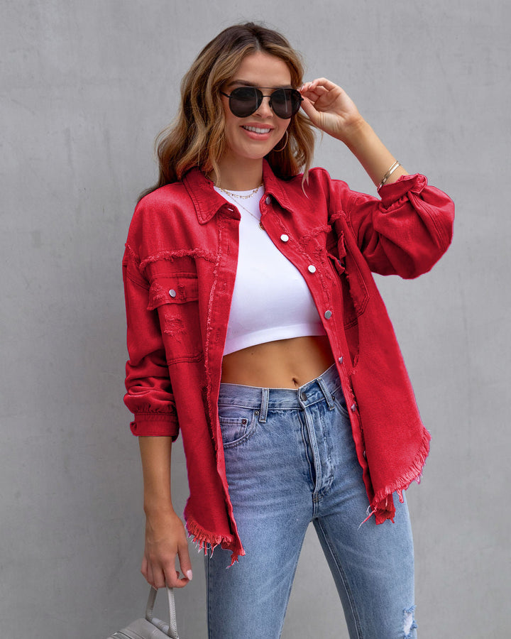 Jeansjacke Damen | Oversized Passform & Trendiger Used-Look