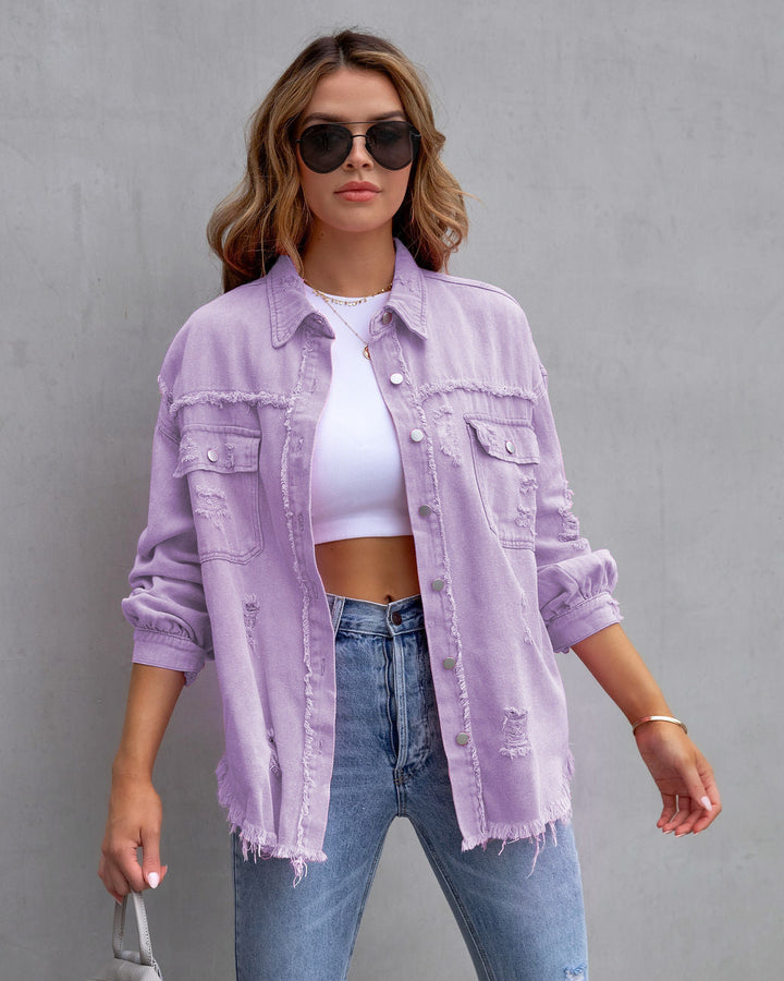 Jeansjacke Damen | Oversized Passform & Trendiger Used-Look