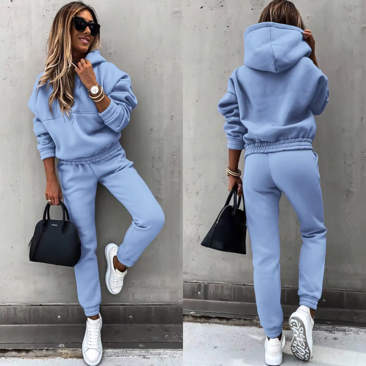 Jogginganzug Damen | Trainingsanzug Damen | Hoodie & Elastikbund für bequemen Sitz
