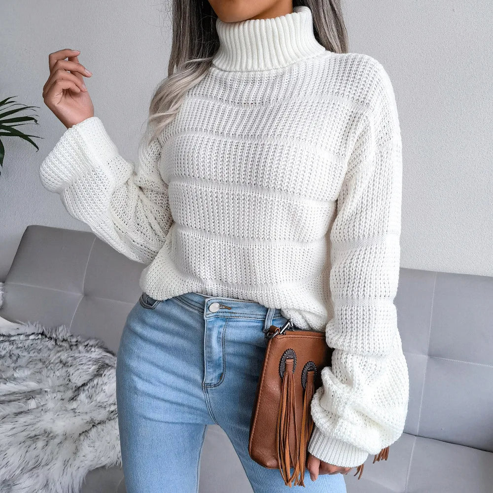 Jolly - Basic Rollkragenpullover für Frauen