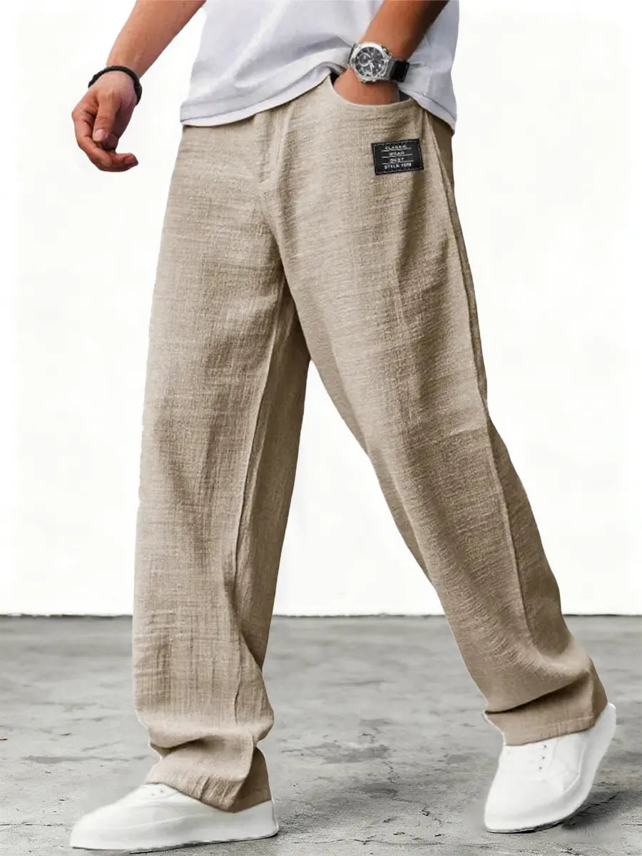 Jovita | Elegante & Atmungsaktive Weiße Leinenhose Damen mit Weitem Bein 5