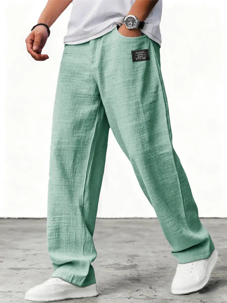 Jovita | Elegante & Atmungsaktive Weiße Leinenhose Damen mit Weitem Bein 8