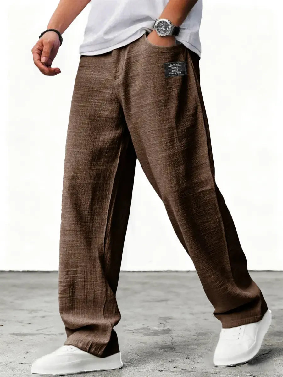 Jovita | Elegante & Atmungsaktive Weiße Leinenhose Damen mit Weitem Bein 9