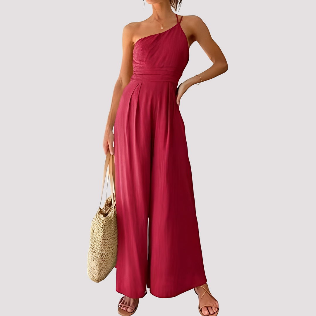 Jumpsuit Damen | Ein-Schulter-Design & Weites Bein