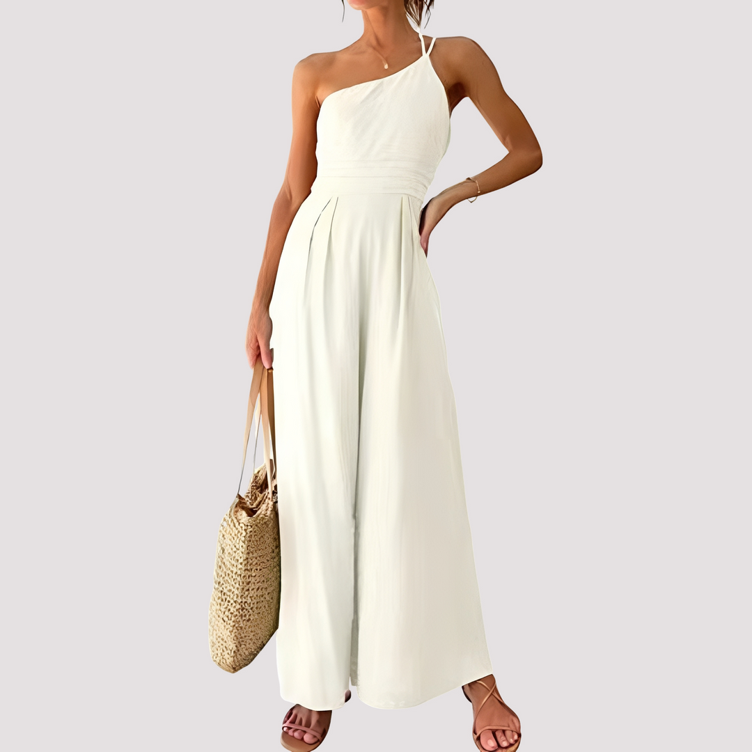 Jumpsuit Damen | Ein-Schulter-Design & Weites Bein