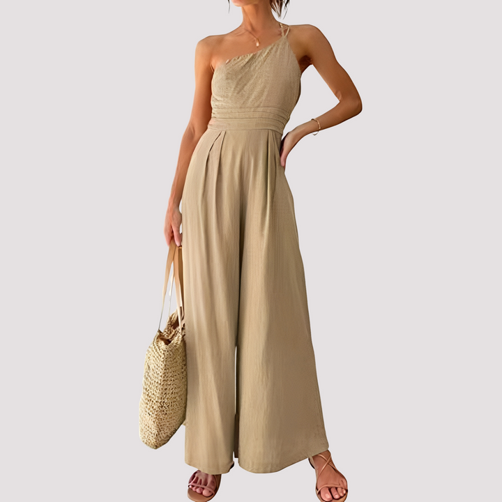 Jumpsuit Damen | Ein-Schulter-Design & Weites Bein