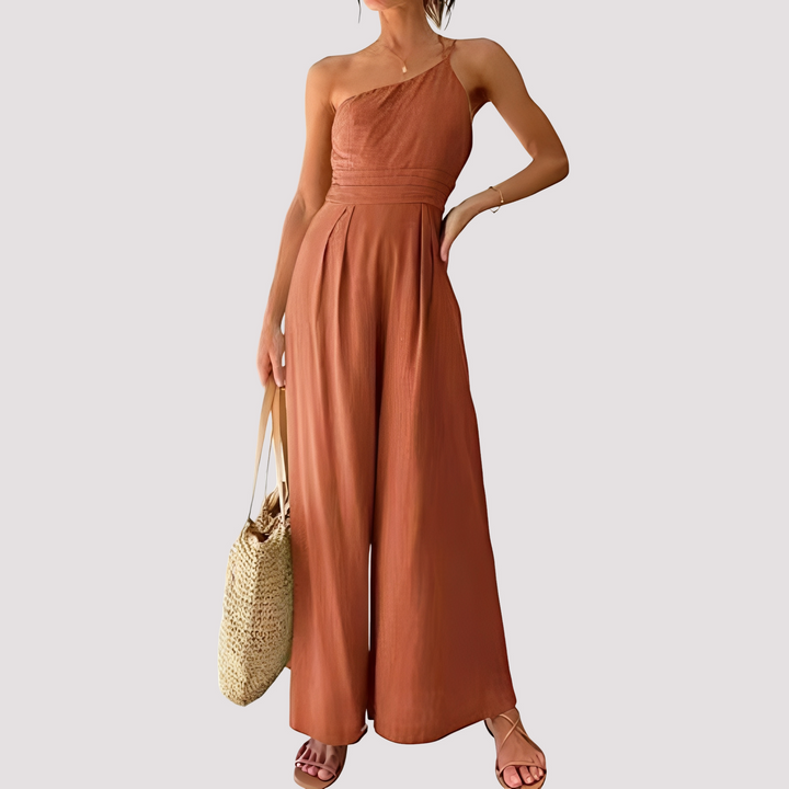 Jumpsuit Damen | Ein-Schulter-Design & Weites Bein