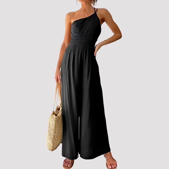 Jumpsuit Damen | Ein-Schulter-Design & Weites Bein
