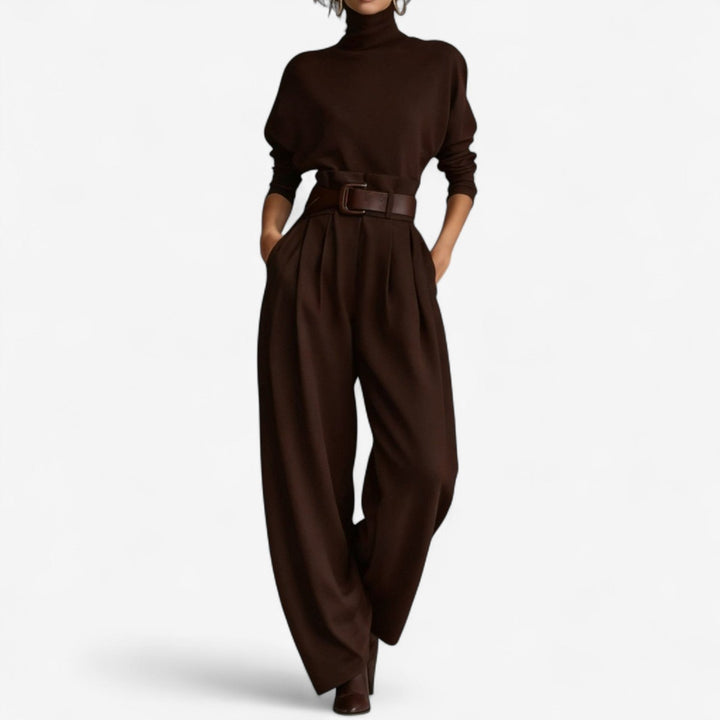 Jumpsuit Damen | Hoher Kragen & Weites Bein