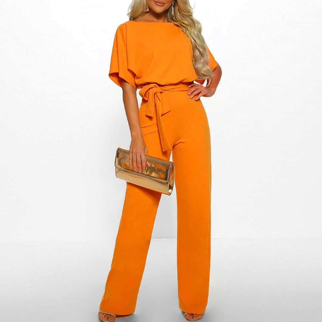 Jumpsuit Damen Kurzarm mit Gürtel