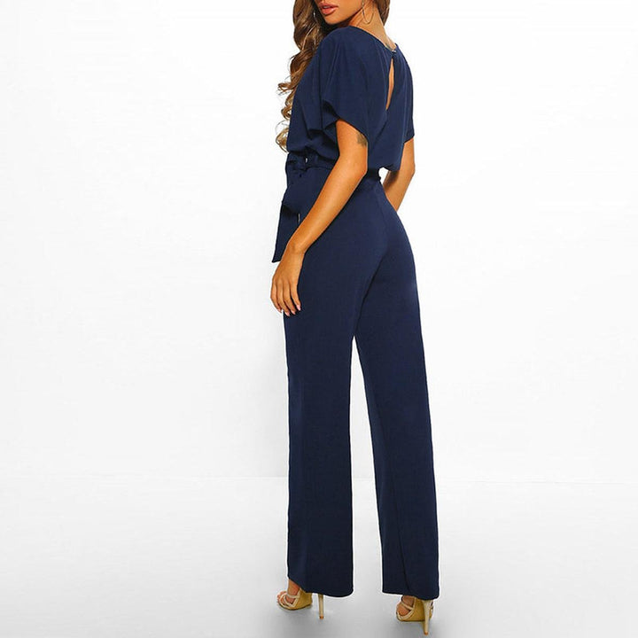 Jumpsuit Damen Kurzarm mit Gürtel