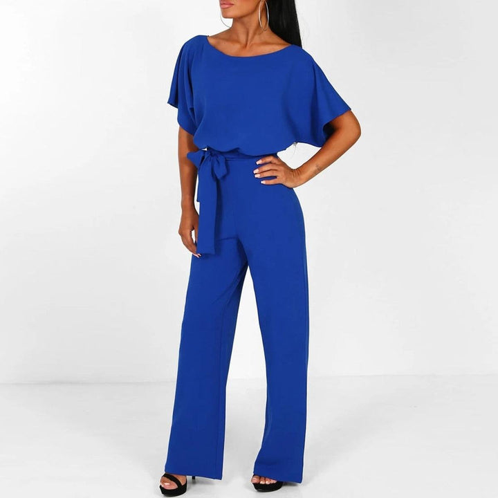 Jumpsuit Damen Kurzarm mit Gürtel