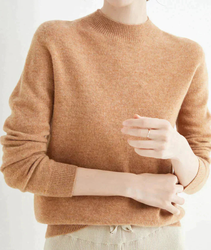 Nora – Damen Feinstrick Pullover mit Rundhalsausschnitt