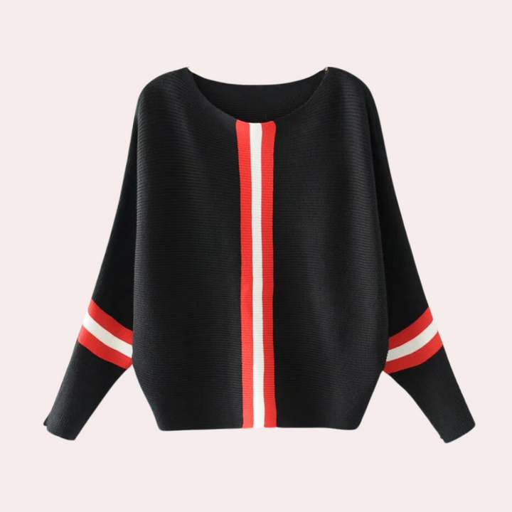 Karine - Kuscheliger Pullover mit vertikalen Streifen