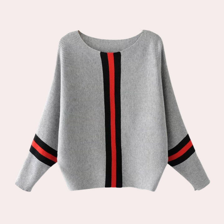 Karine - Kuscheliger Pullover mit vertikalen Streifen