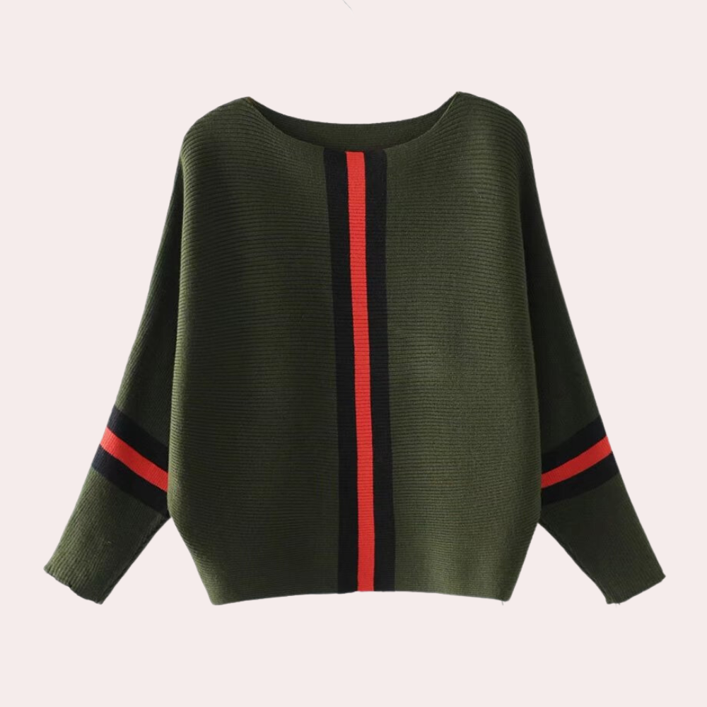 Karine - Kuscheliger Pullover mit vertikalen Streifen