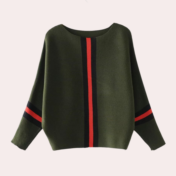 Karine - Kuscheliger Pullover mit vertikalen Streifen