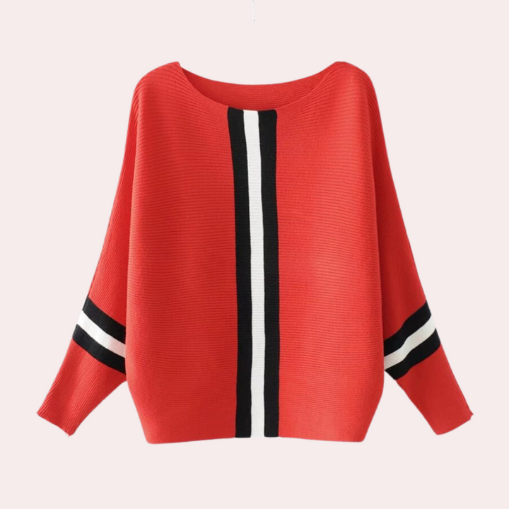 Karine - Kuscheliger Pullover mit vertikalen Streifen