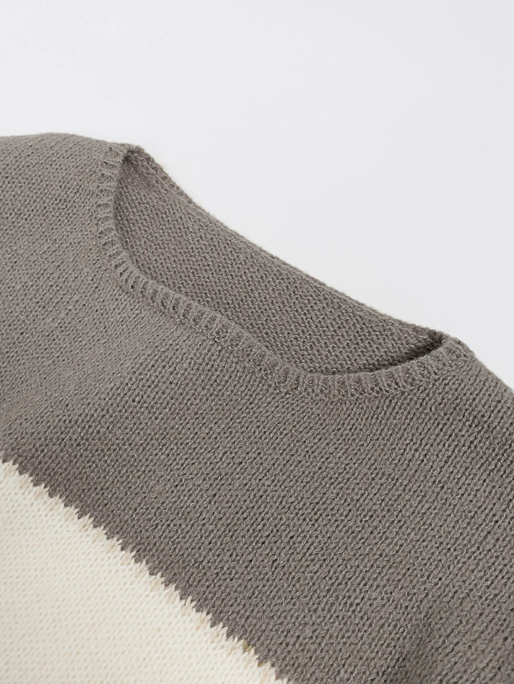 Katherine - Locker geschnittener Color Block Pullover