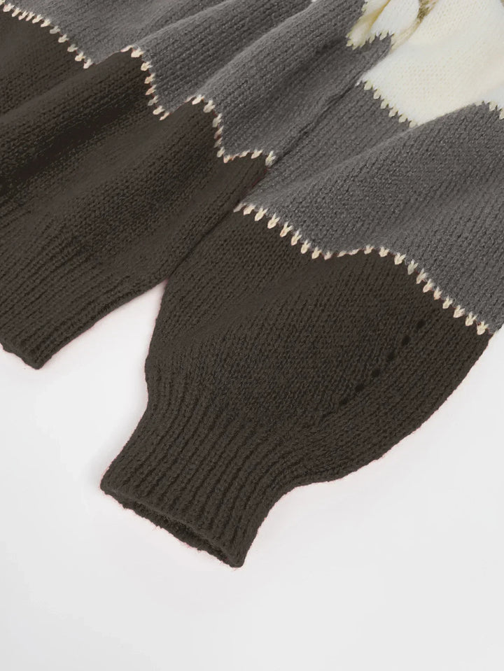 Katherine - Locker geschnittener Color Block Pullover