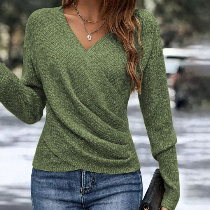 Viktoria | Eleganter Wickelpullover mit V-Ausschnitt