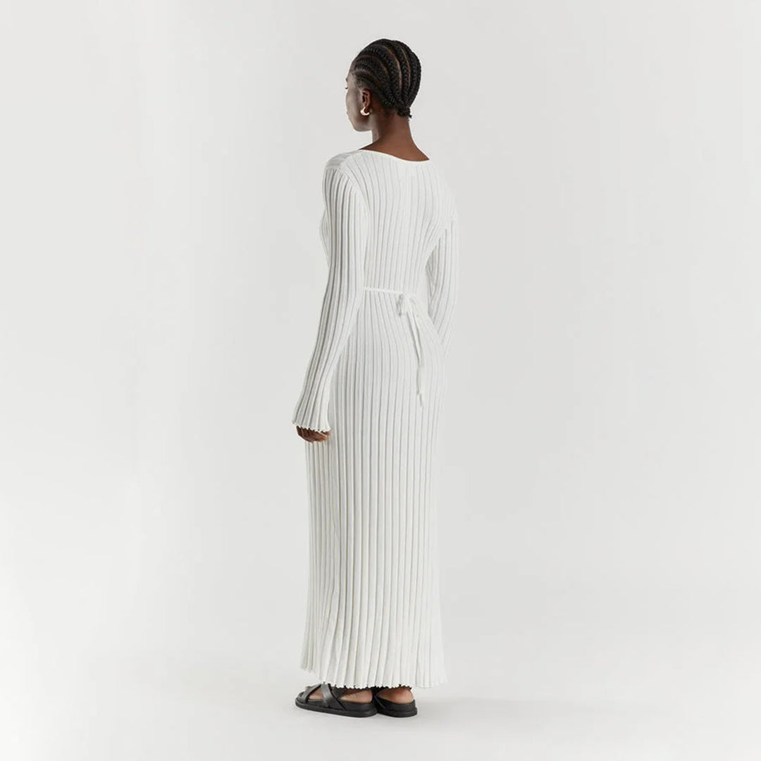 Klassisches Maxikleid aus Strickwaren
