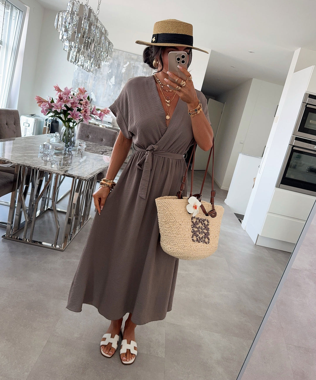 Kleid Enja Taupe Ladypolitan ♡