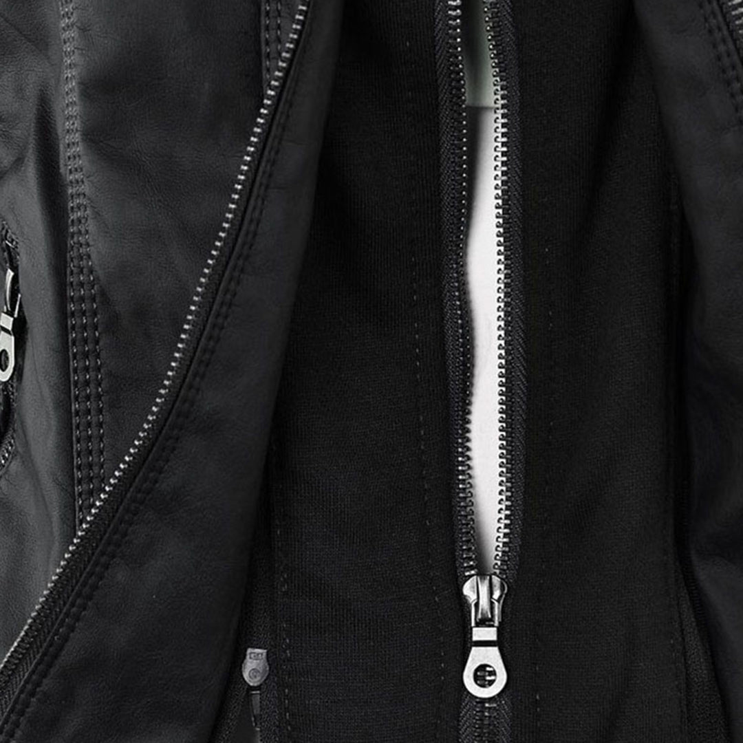 Kunstlederjacke mit Kapuze Tailliert Damen