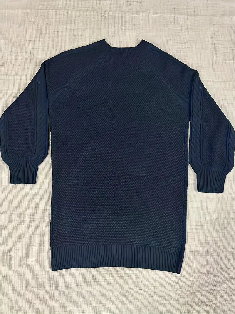 Kuscheliges Zopfmuster Strickkleid
