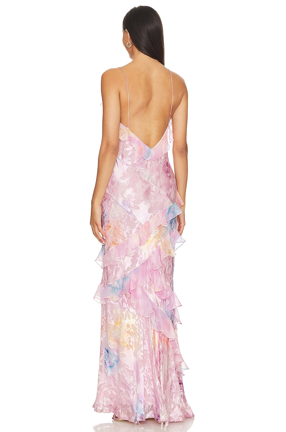 Sommerkleid Damen mit Rüschen Blumenmuster